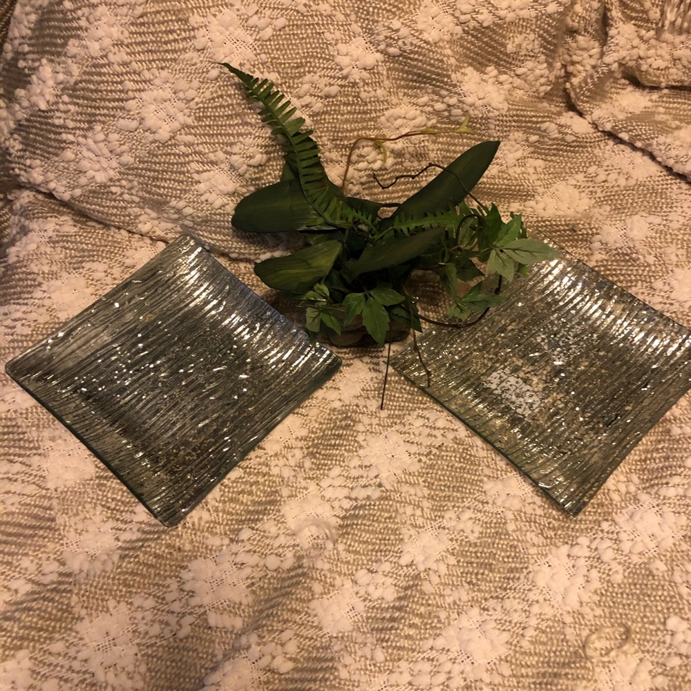 💥Square Shaped Large Candle Holder Plates